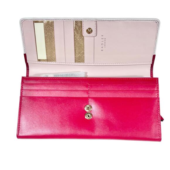 Radley London Hole Lotta Fun Wallet Large White Red Leather Flap New - Picture 5 of 12